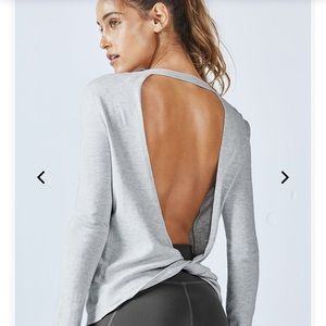Fabletics Black Backless Sweatshirt